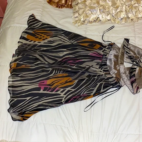 Ali Ro dress women’s 2 black gray pink orange - Picture 9 of 14